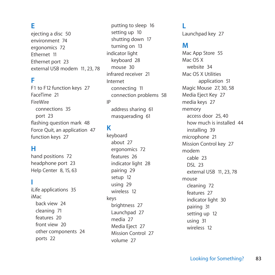 Apple iMac (21.5-inch and 27-inch, Mid 2011) User Manual | Page 83 / 88