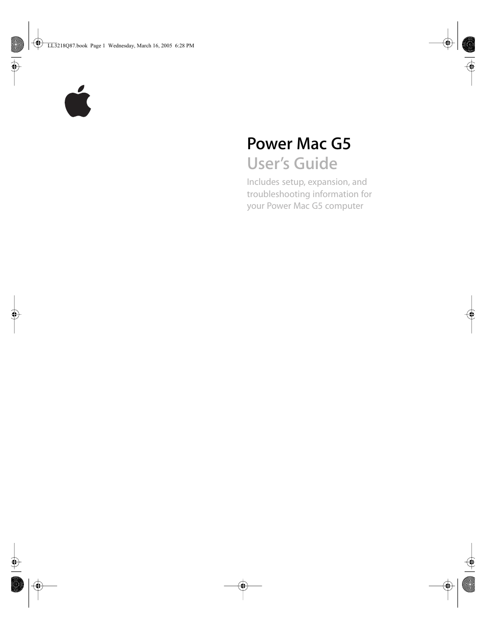 Apple Power Mac G5 (Early 2005) User Manual | 120 pages