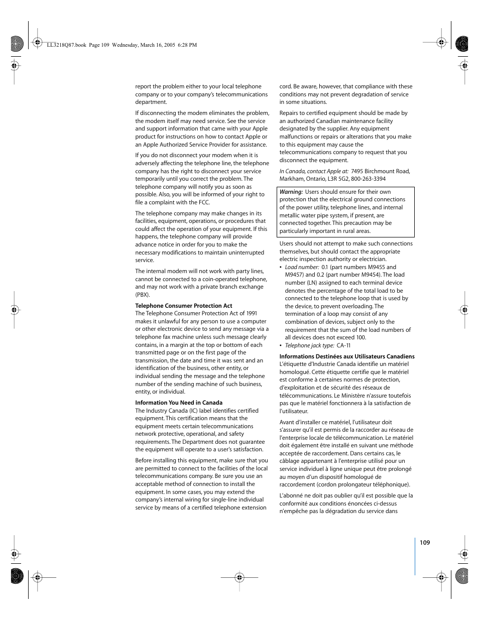 Apple Power Mac G5 (Early 2005) User Manual | Page 109 / 120
