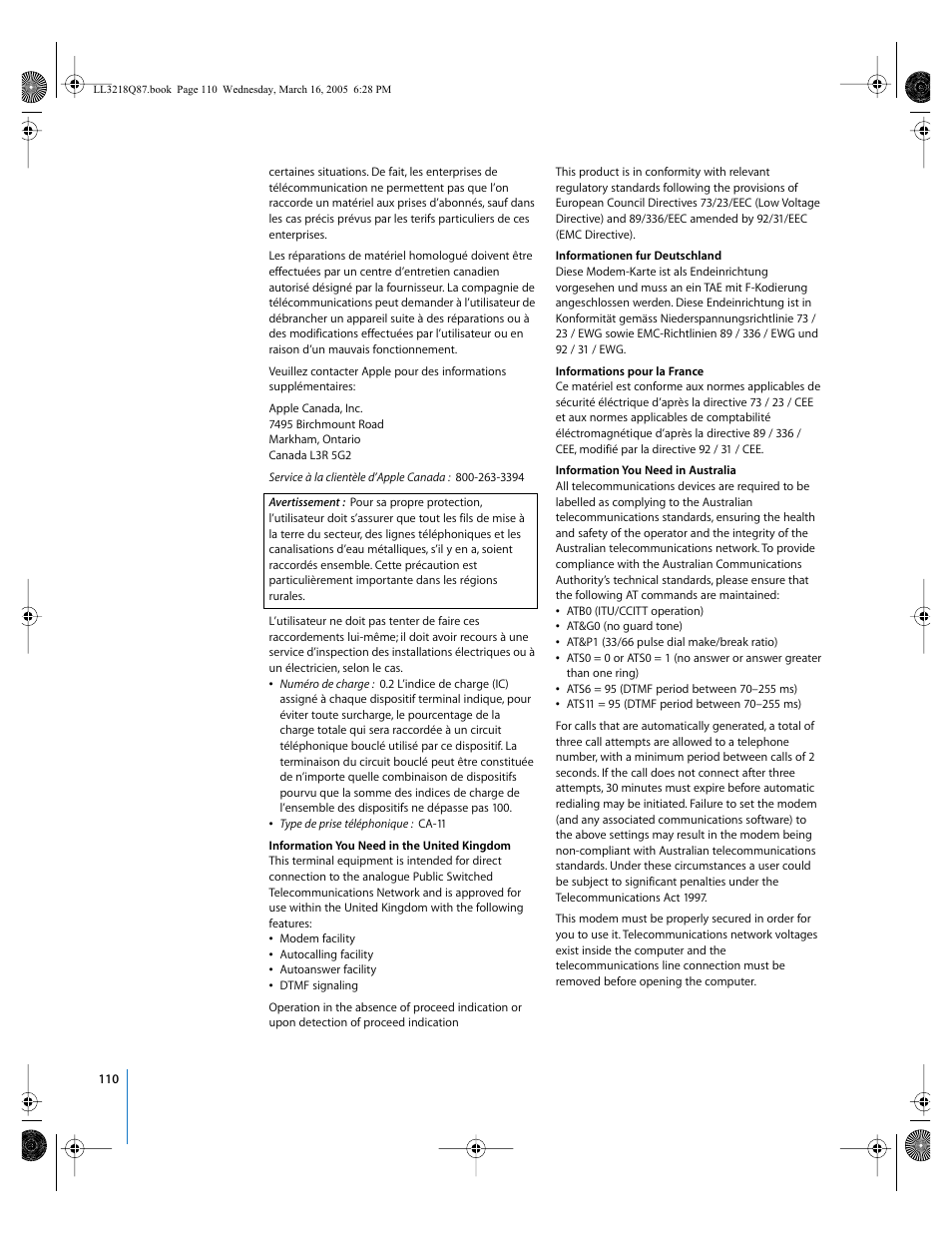 Apple Power Mac G5 (Early 2005) User Manual | Page 110 / 120