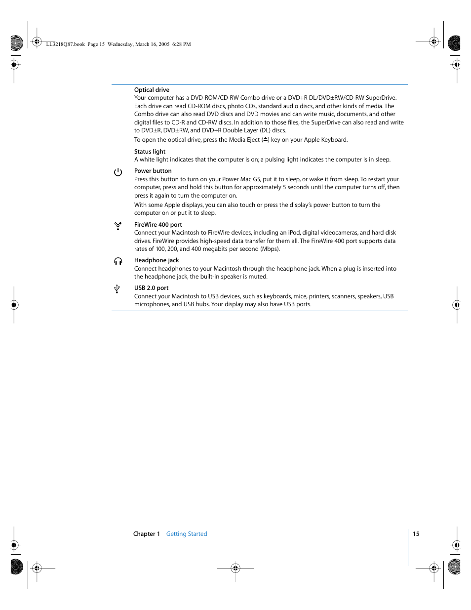 Apple Power Mac G5 (Early 2005) User Manual | Page 15 / 120