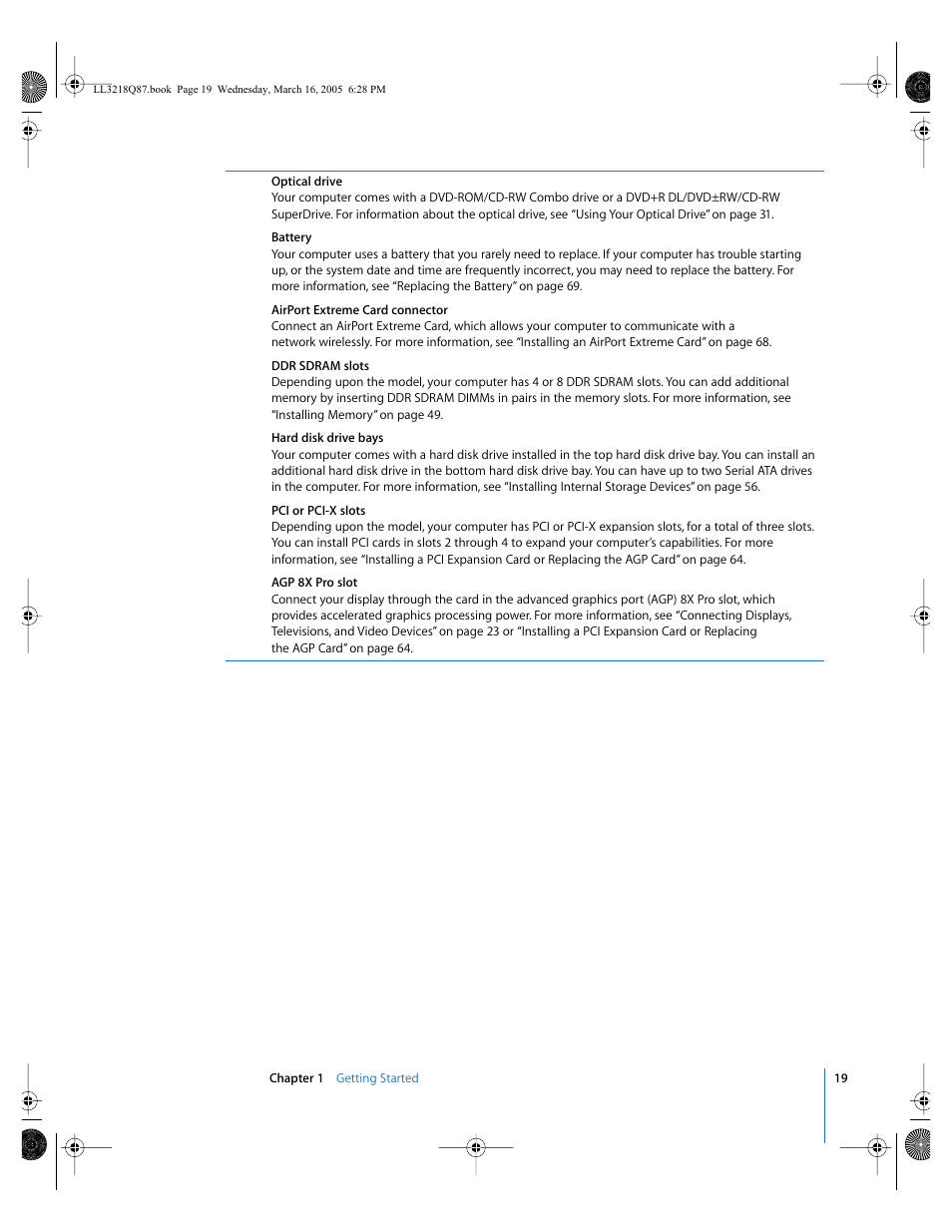 Apple Power Mac G5 (Early 2005) User Manual | Page 19 / 120