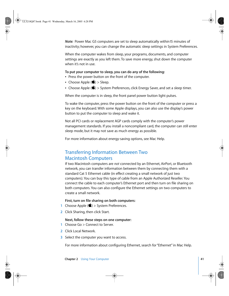 Apple Power Mac G5 (Early 2005) User Manual | Page 41 / 120