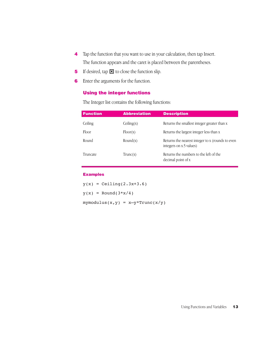 Apple Newton Works Graphing Calculator User Manual | Page 13 / 44