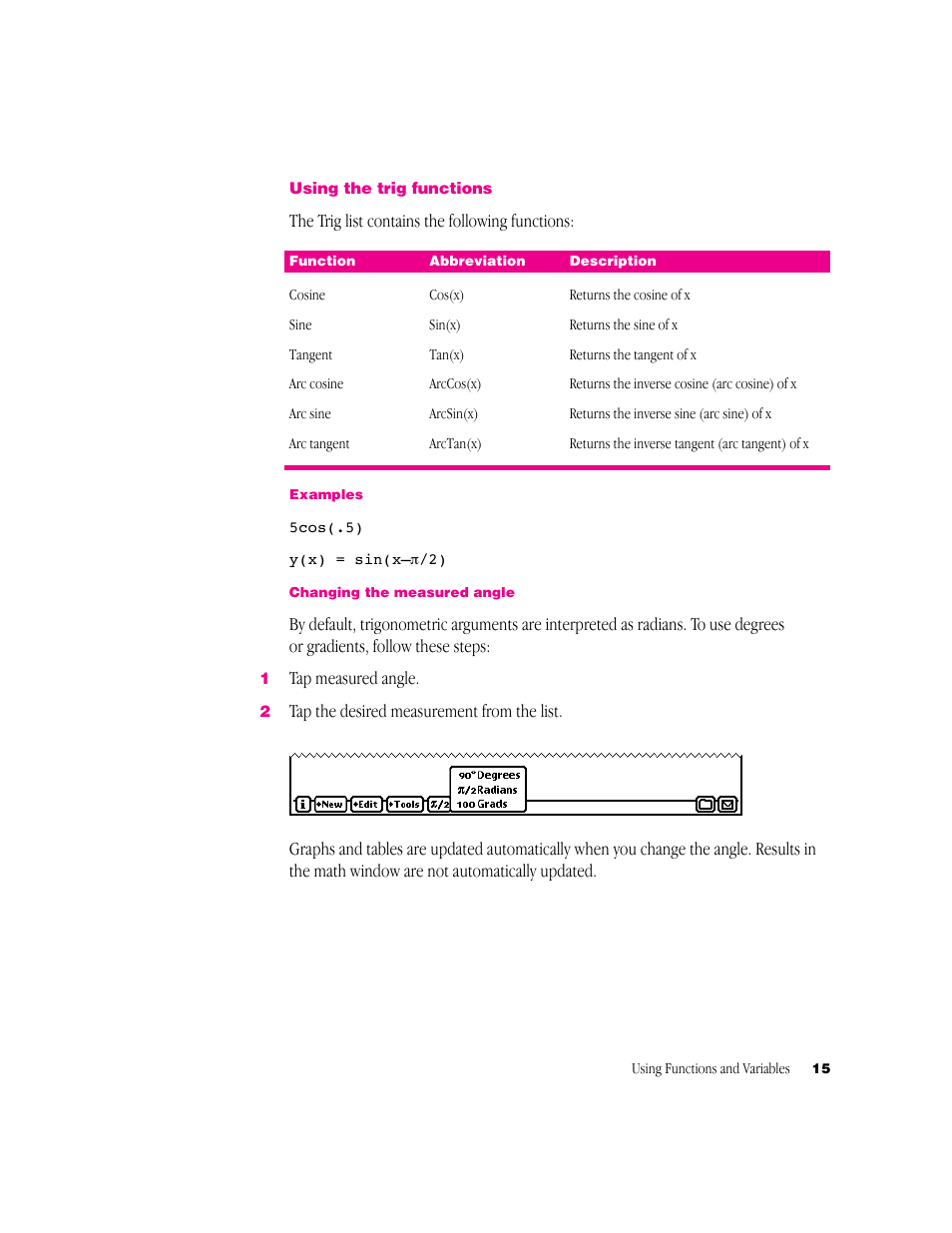 Apple Newton Works Graphing Calculator User Manual | Page 15 / 44