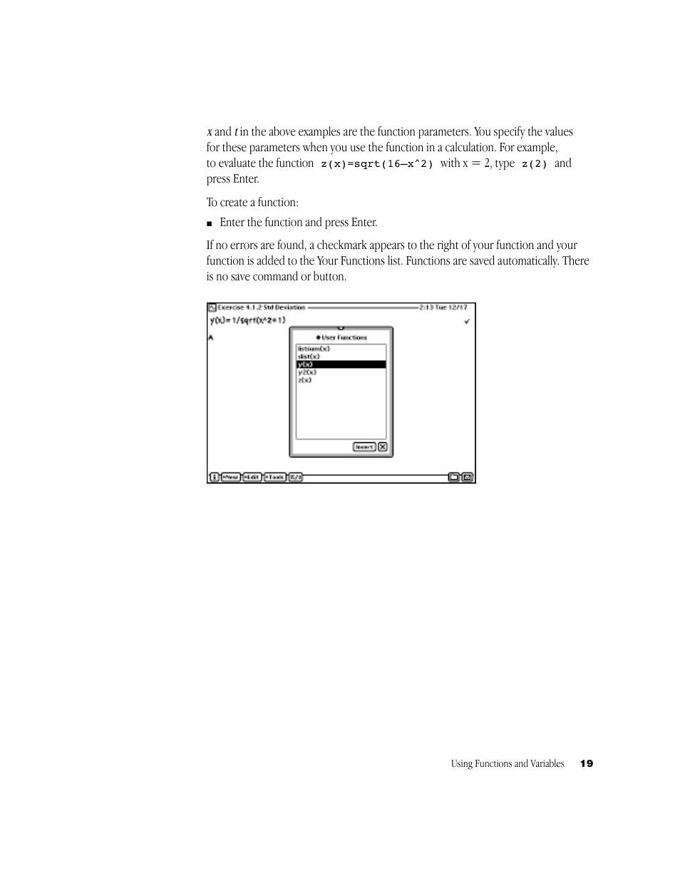 Apple Newton Works Graphing Calculator User Manual | Page 19 / 44