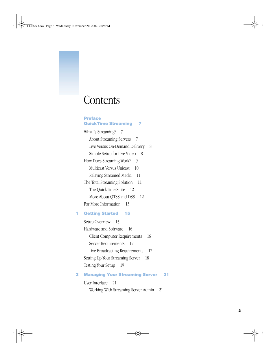 Apple QuickTime (Darwin) Streaming Server User Manual | Page 3 / 86