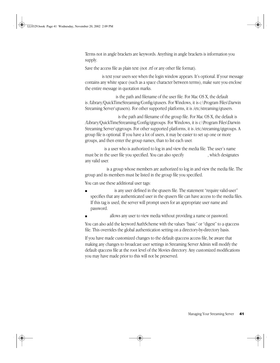 Apple QuickTime (Darwin) Streaming Server User Manual | Page 41 / 86