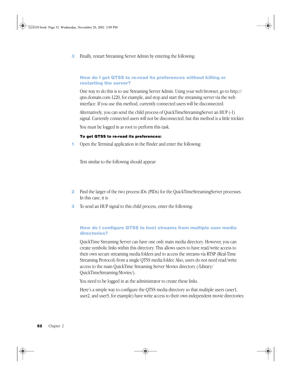 Apple QuickTime (Darwin) Streaming Server User Manual | Page 52 / 86