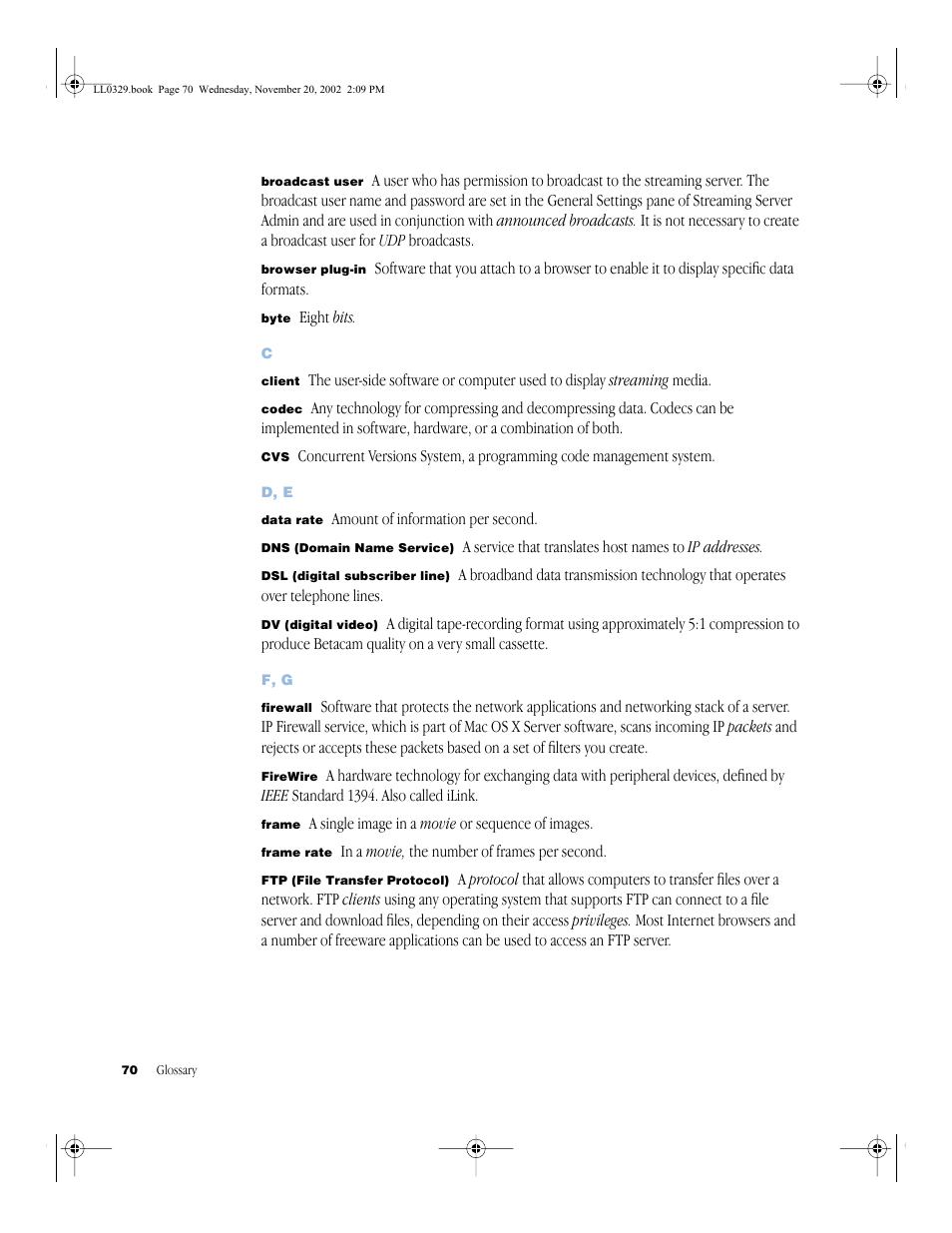 Apple QuickTime (Darwin) Streaming Server User Manual | Page 70 / 86