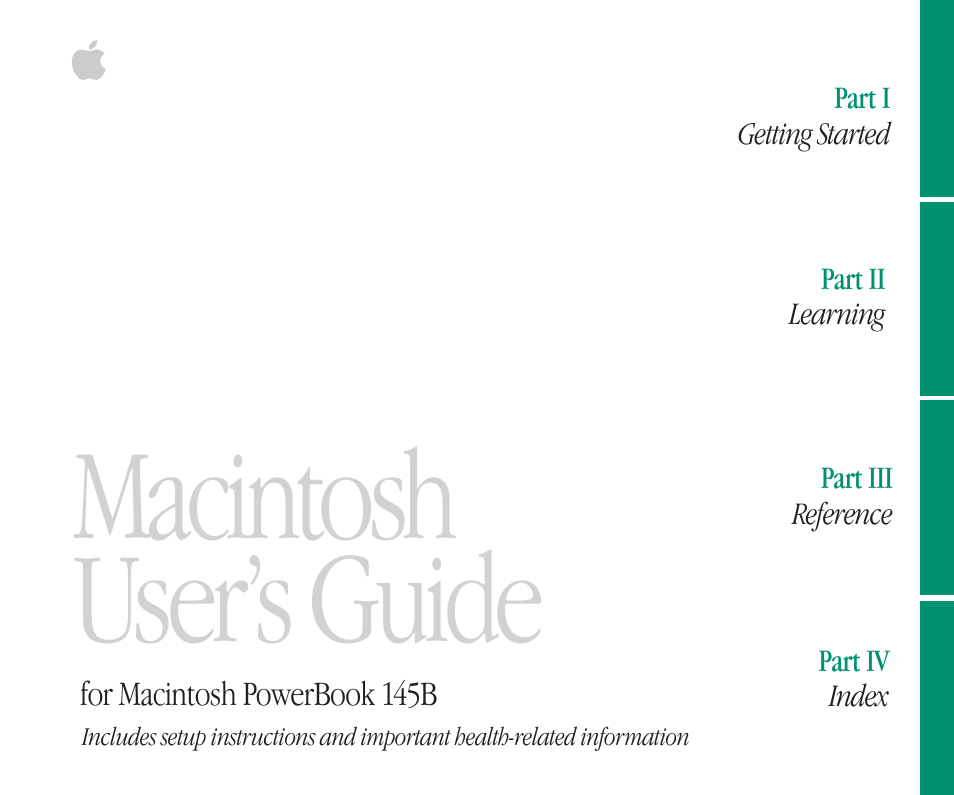 Apple Macintosh PowerBook 145B User Manual | 304 pages