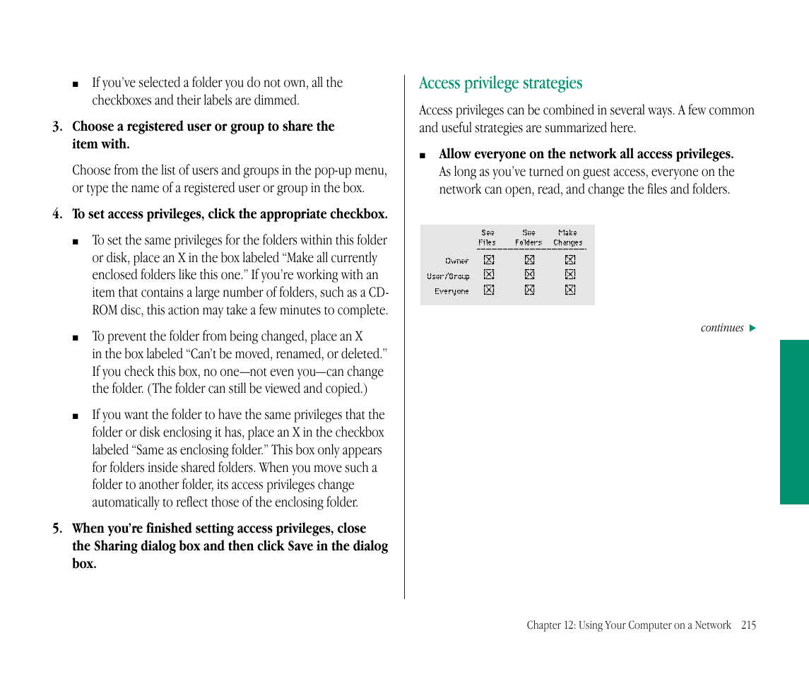 Access privilege strategies | Apple Macintosh PowerBook 145B User Manual | Page 229 / 304