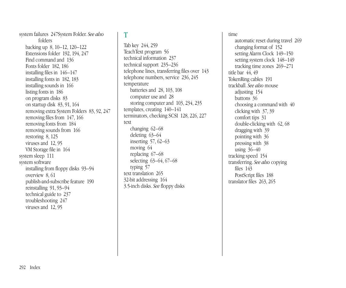 Apple Macintosh PowerBook 145B User Manual | Page 301 / 304