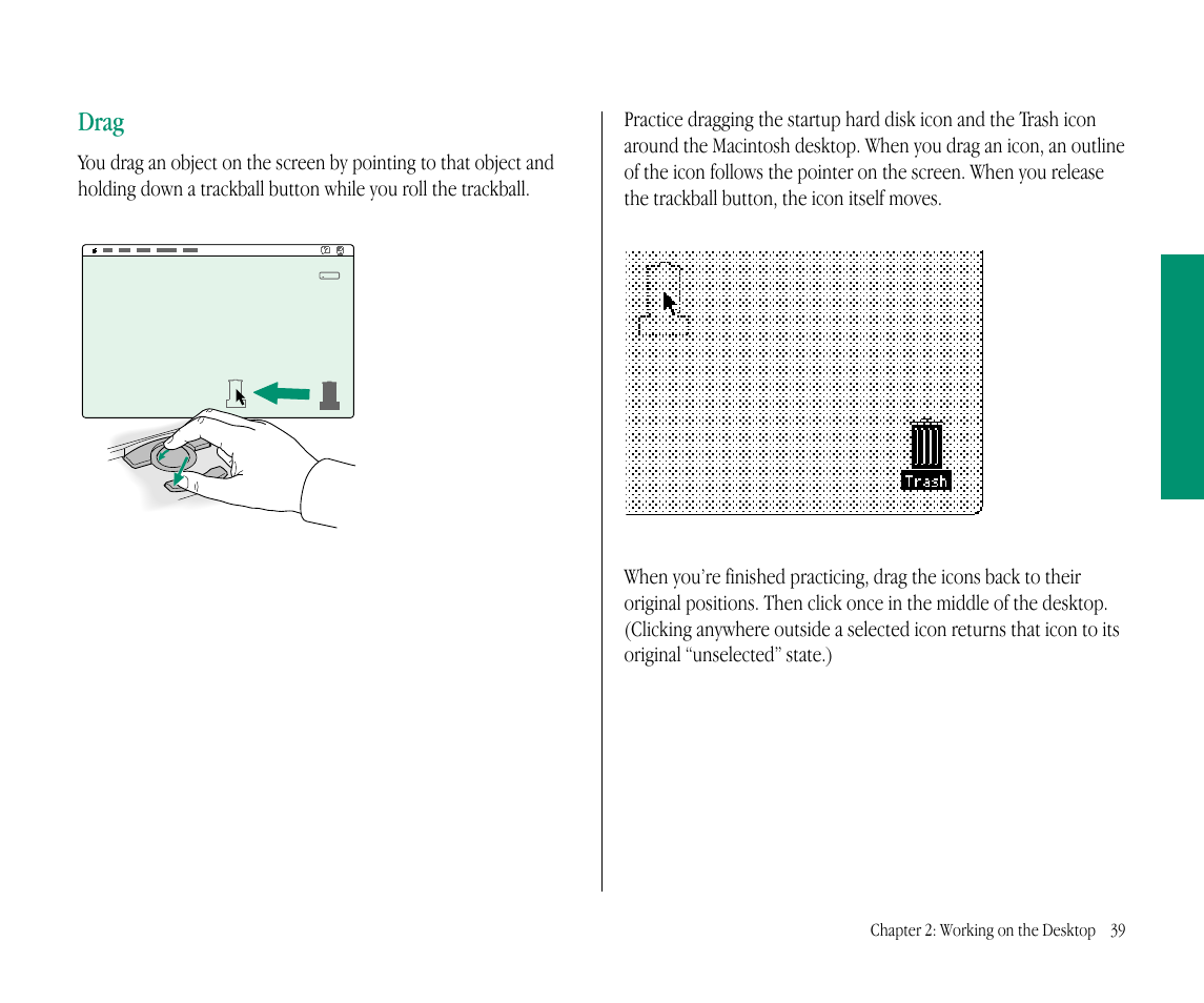 Drag | Apple Macintosh PowerBook 145B User Manual | Page 55 / 304