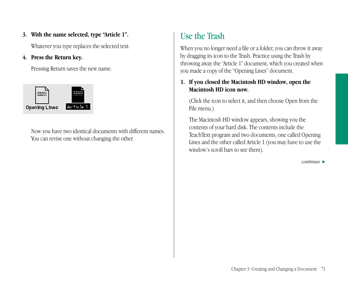 Use the trash | Apple Macintosh PowerBook 145B User Manual | Page 87 / 304