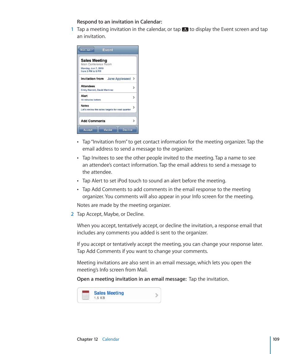 Apple iPod touch iOS 4.3 User Manual | Page 109 / 230
