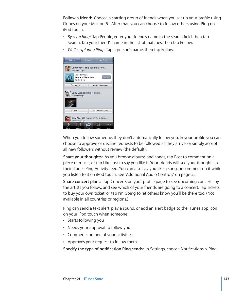 Apple iPod touch iOS 4.3 User Manual | Page 143 / 230
