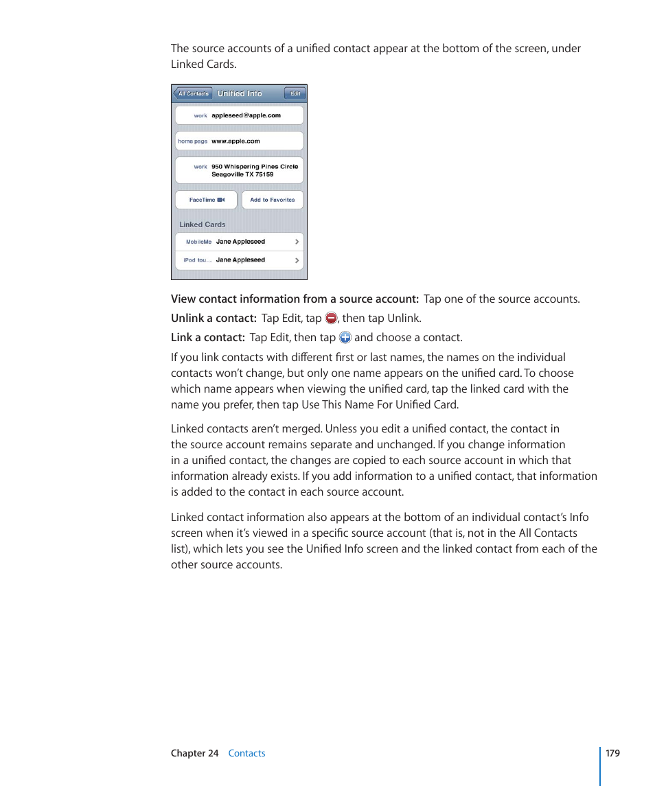 Apple iPod touch iOS 4.3 User Manual | Page 179 / 230