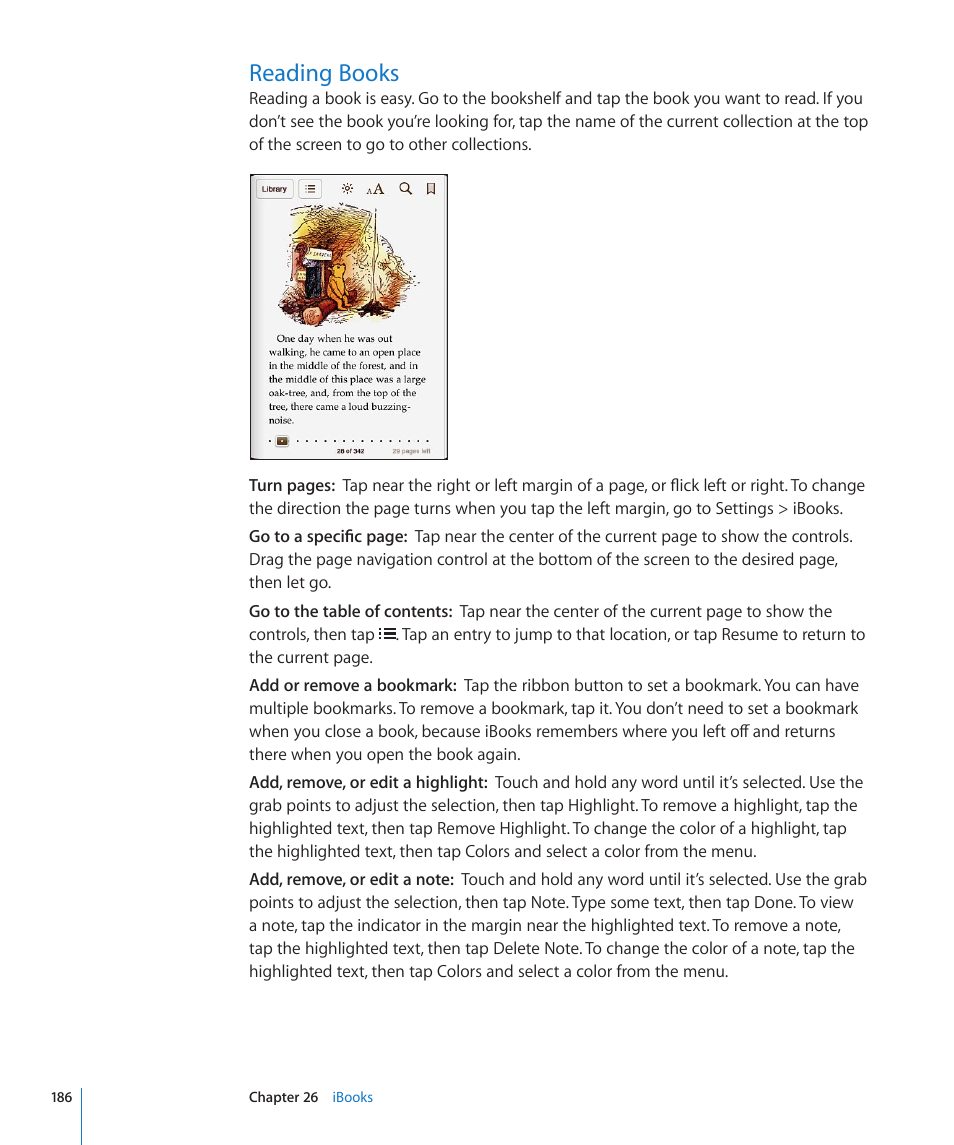 Reading books, 186 reading books | Apple iPod touch iOS 4.3 User Manual | Page 186 / 230