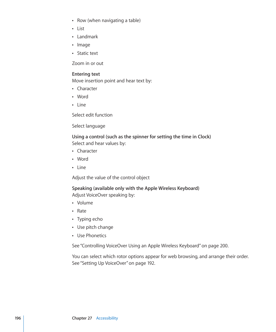 Apple iPod touch iOS 4.3 User Manual | Page 196 / 230