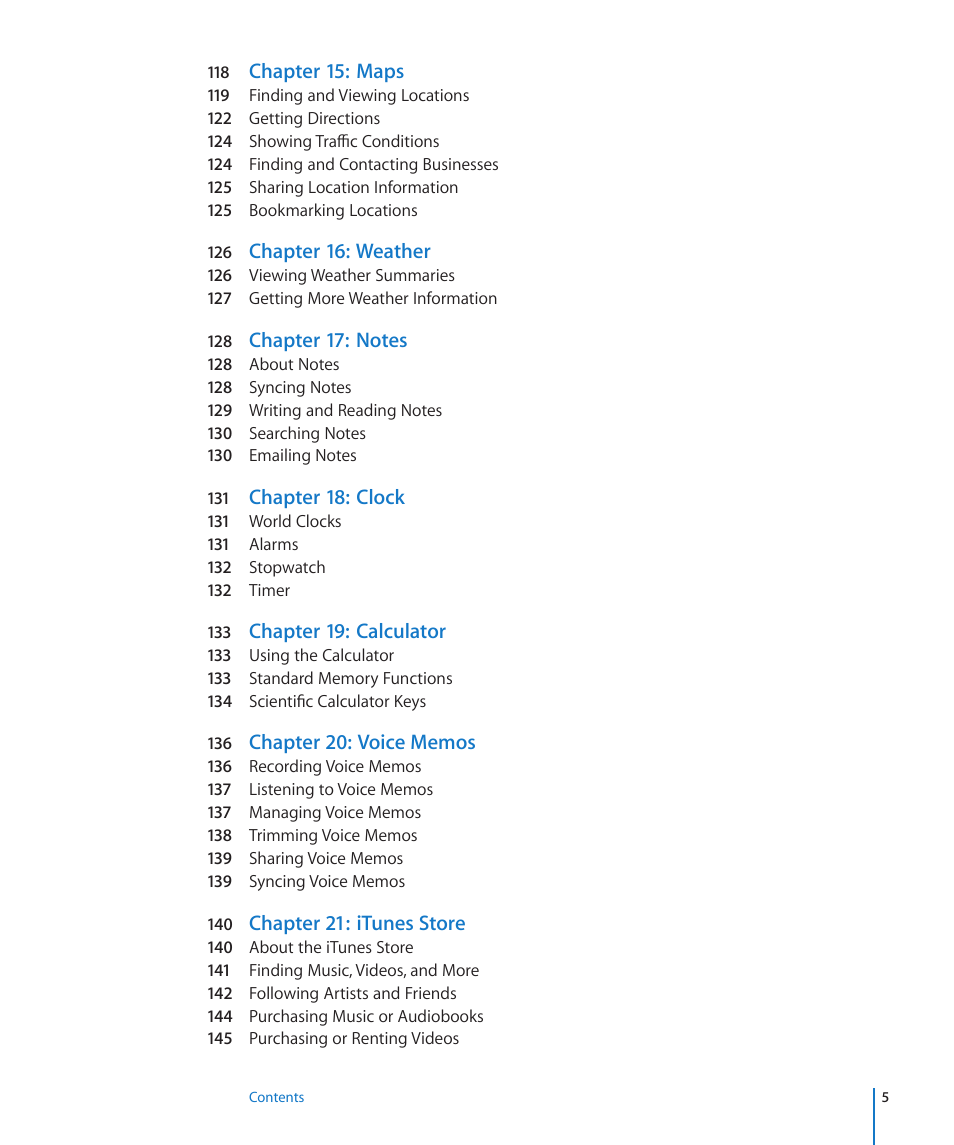 Apple iPod touch iOS 4.3 User Manual | Page 5 / 230