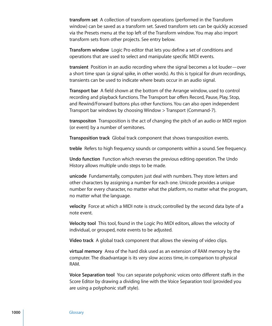 Apple Logic Pro 8 User Manual | Page 1000 / 1030