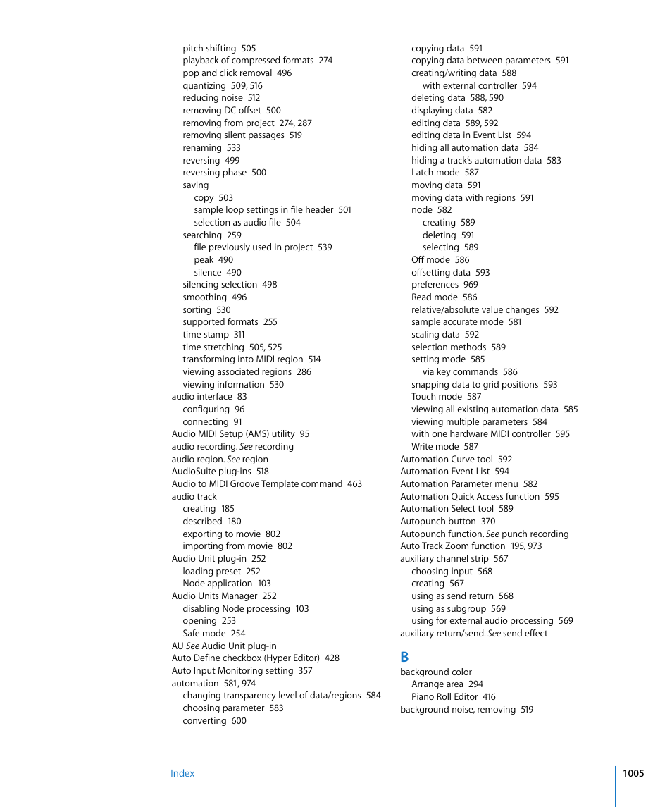Apple Logic Pro 8 User Manual | Page 1005 / 1030