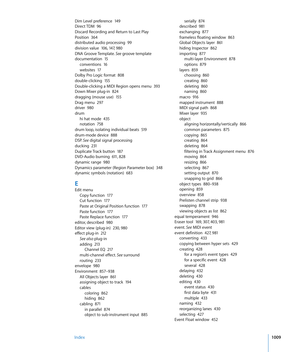 Apple Logic Pro 8 User Manual | Page 1009 / 1030