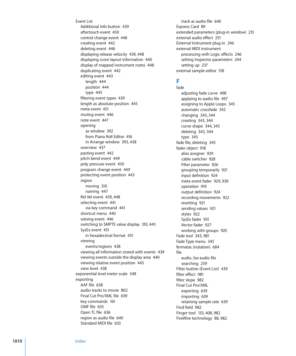 Apple Logic Pro 8 User Manual | Page 1010 / 1030