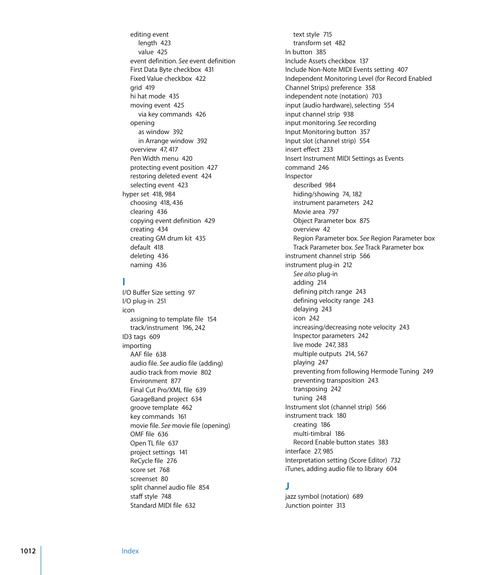 Apple Logic Pro 8 User Manual | Page 1012 / 1030