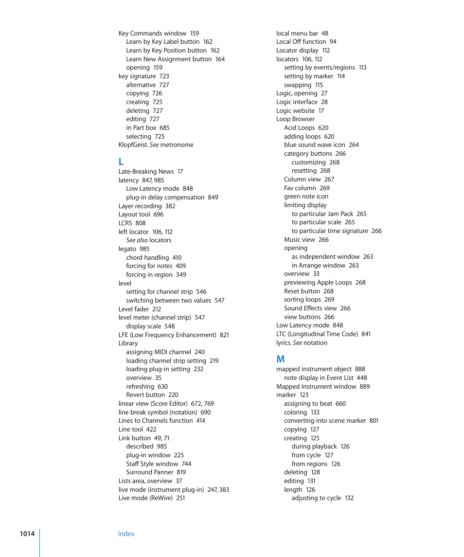 Apple Logic Pro 8 User Manual | Page 1014 / 1030
