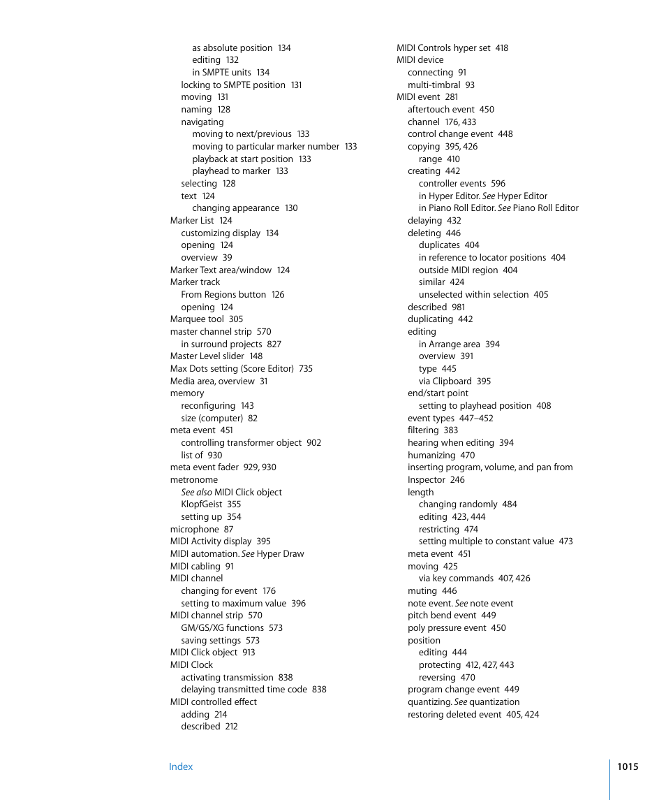 Apple Logic Pro 8 User Manual | Page 1015 / 1030