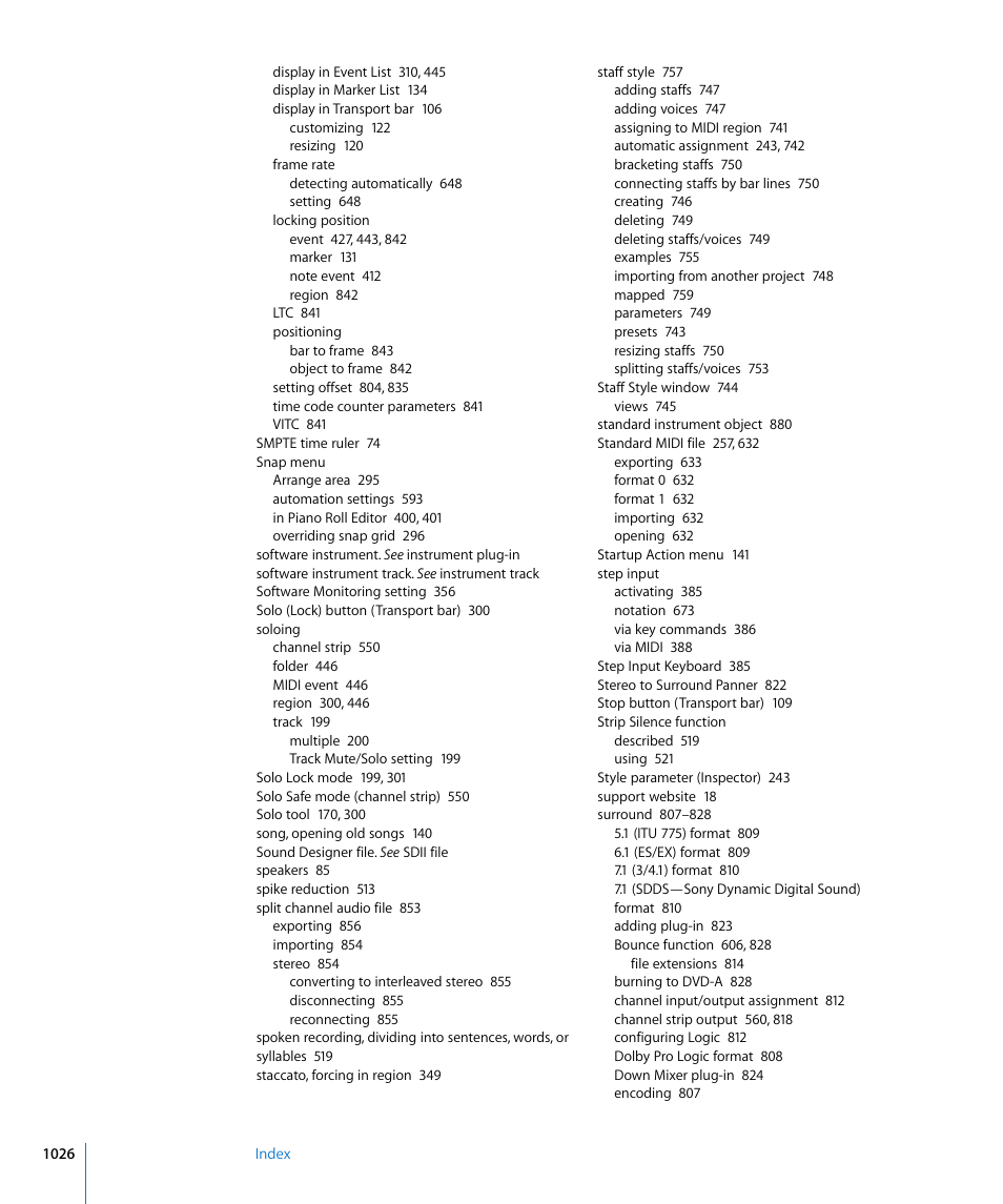 Apple Logic Pro 8 User Manual | Page 1026 / 1030