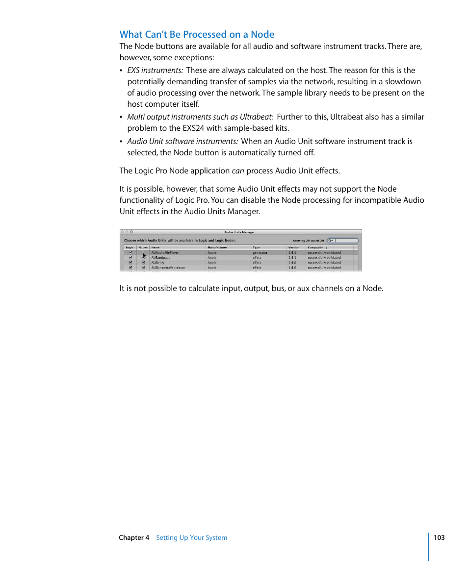 What can’t be processed on a node | Apple Logic Pro 8 User Manual | Page 103 / 1030