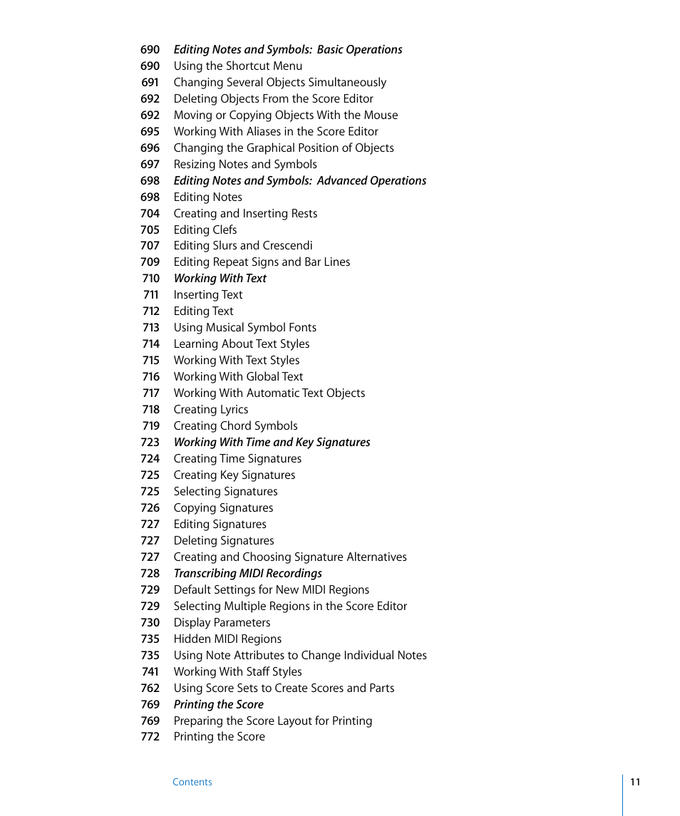 Apple Logic Pro 8 User Manual | Page 11 / 1030