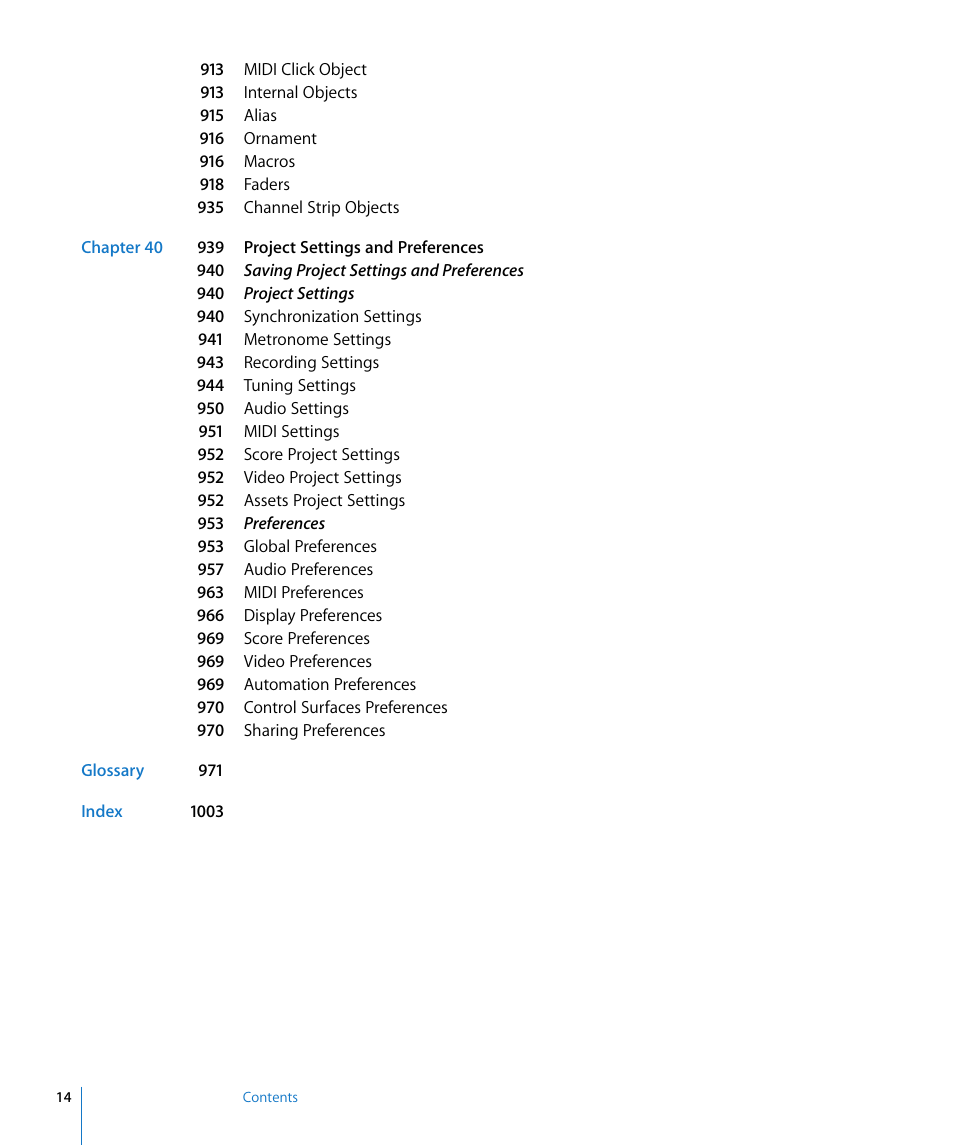 Apple Logic Pro 8 User Manual | Page 14 / 1030