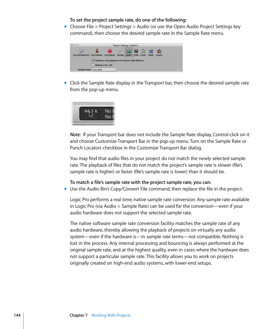 Apple Logic Pro 8 User Manual | Page 144 / 1030