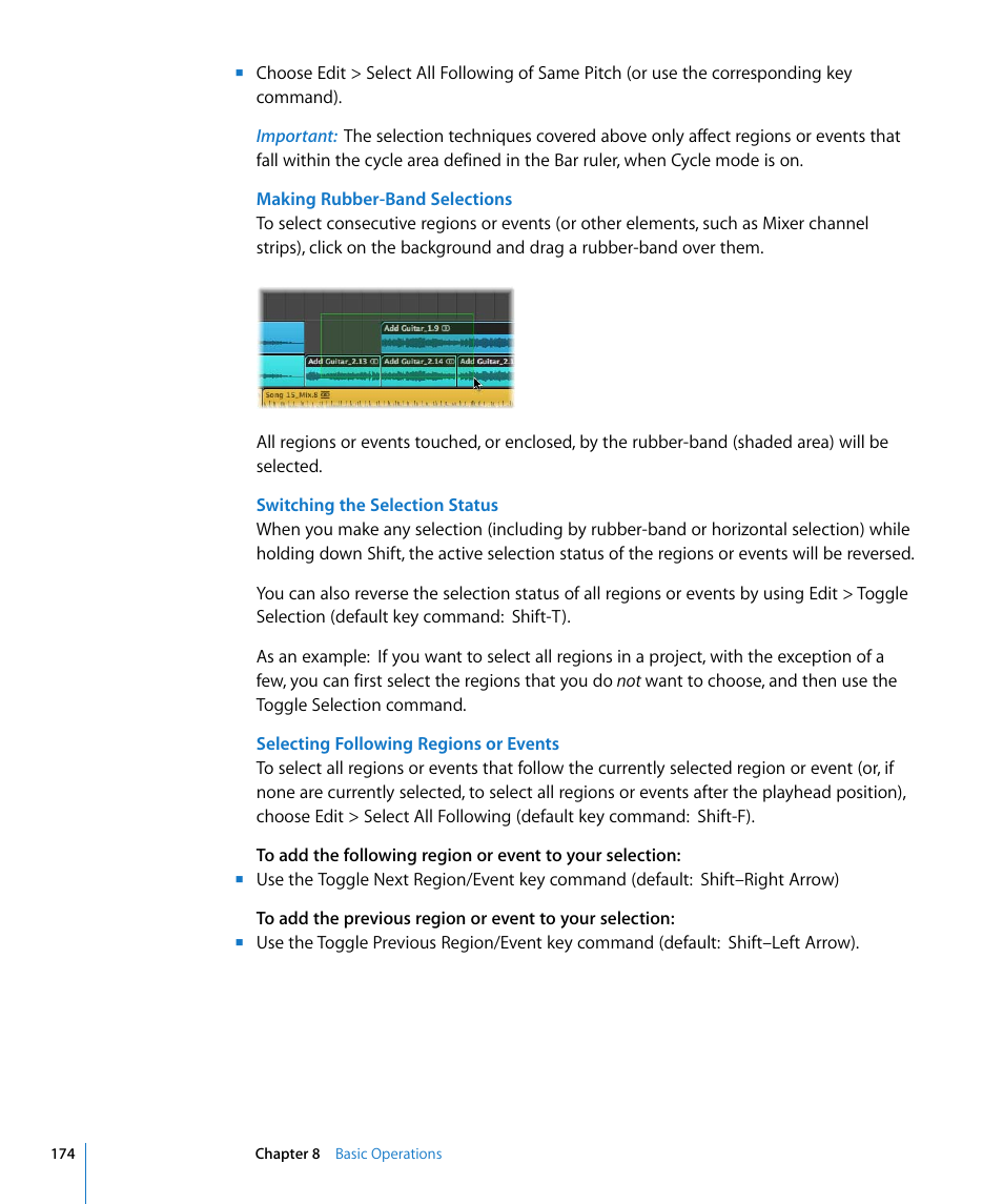 Apple Logic Pro 8 User Manual | Page 174 / 1030