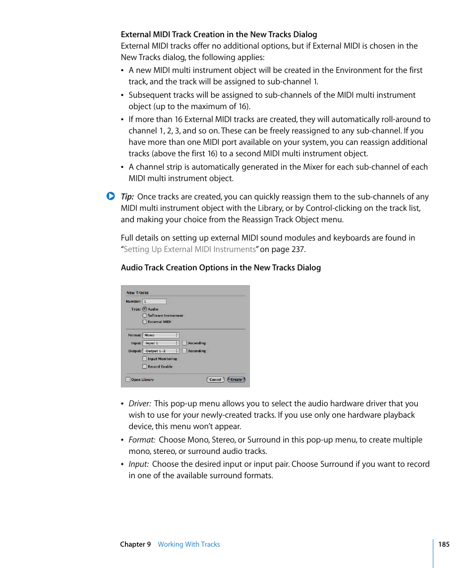 Apple Logic Pro 8 User Manual | Page 185 / 1030