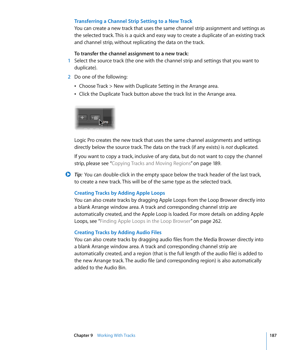 Apple Logic Pro 8 User Manual | Page 187 / 1030
