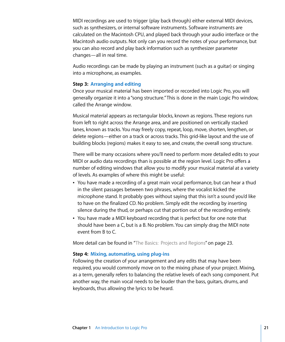 Apple Logic Pro 8 User Manual | Page 21 / 1030