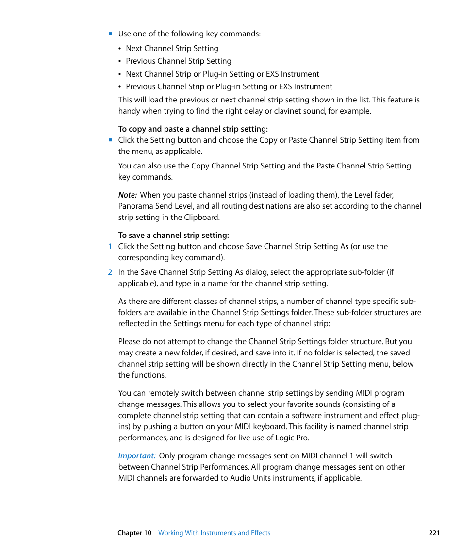 Apple Logic Pro 8 User Manual | Page 221 / 1030