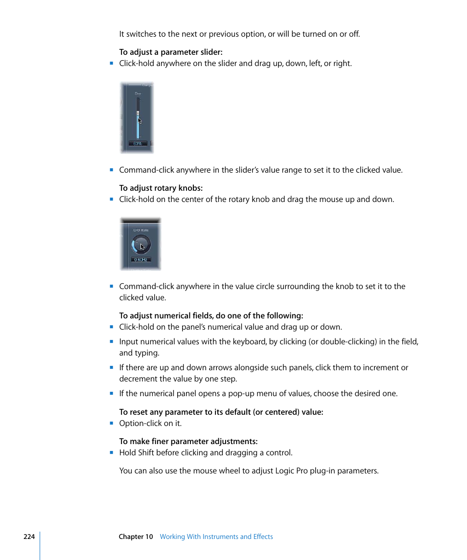 Apple Logic Pro 8 User Manual | Page 224 / 1030