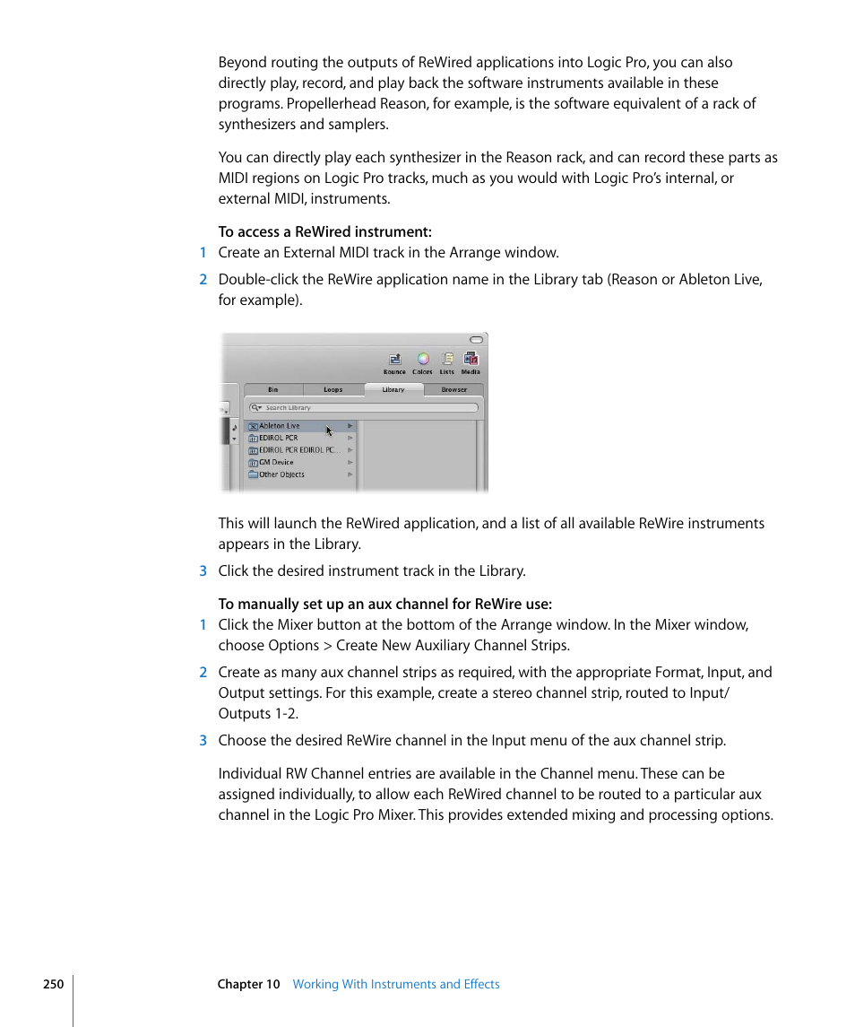 Apple Logic Pro 8 User Manual | Page 250 / 1030