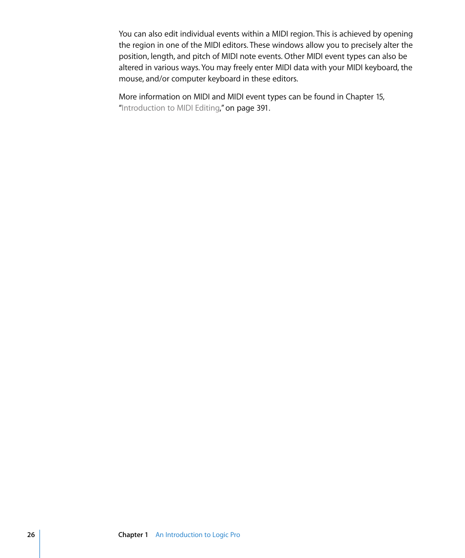Apple Logic Pro 8 User Manual | Page 26 / 1030
