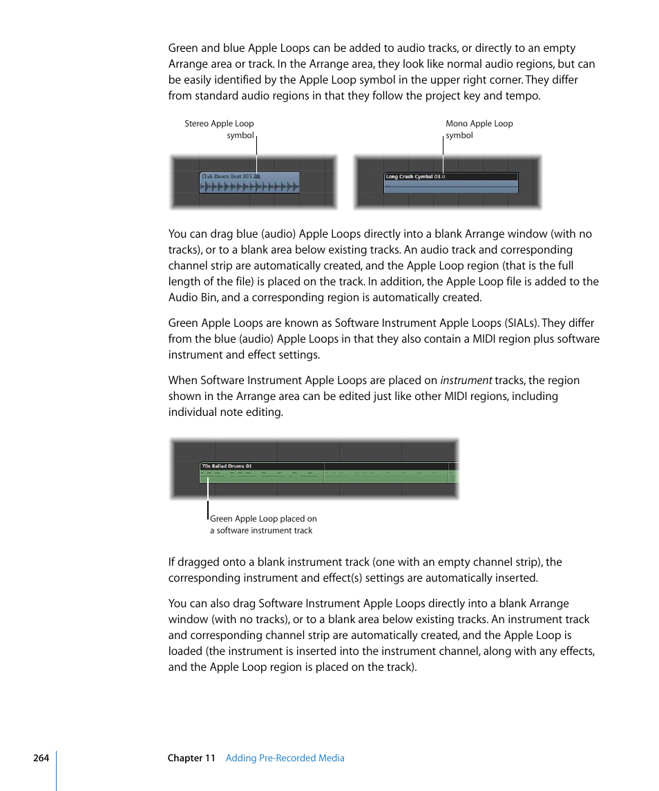Apple Logic Pro 8 User Manual | Page 264 / 1030