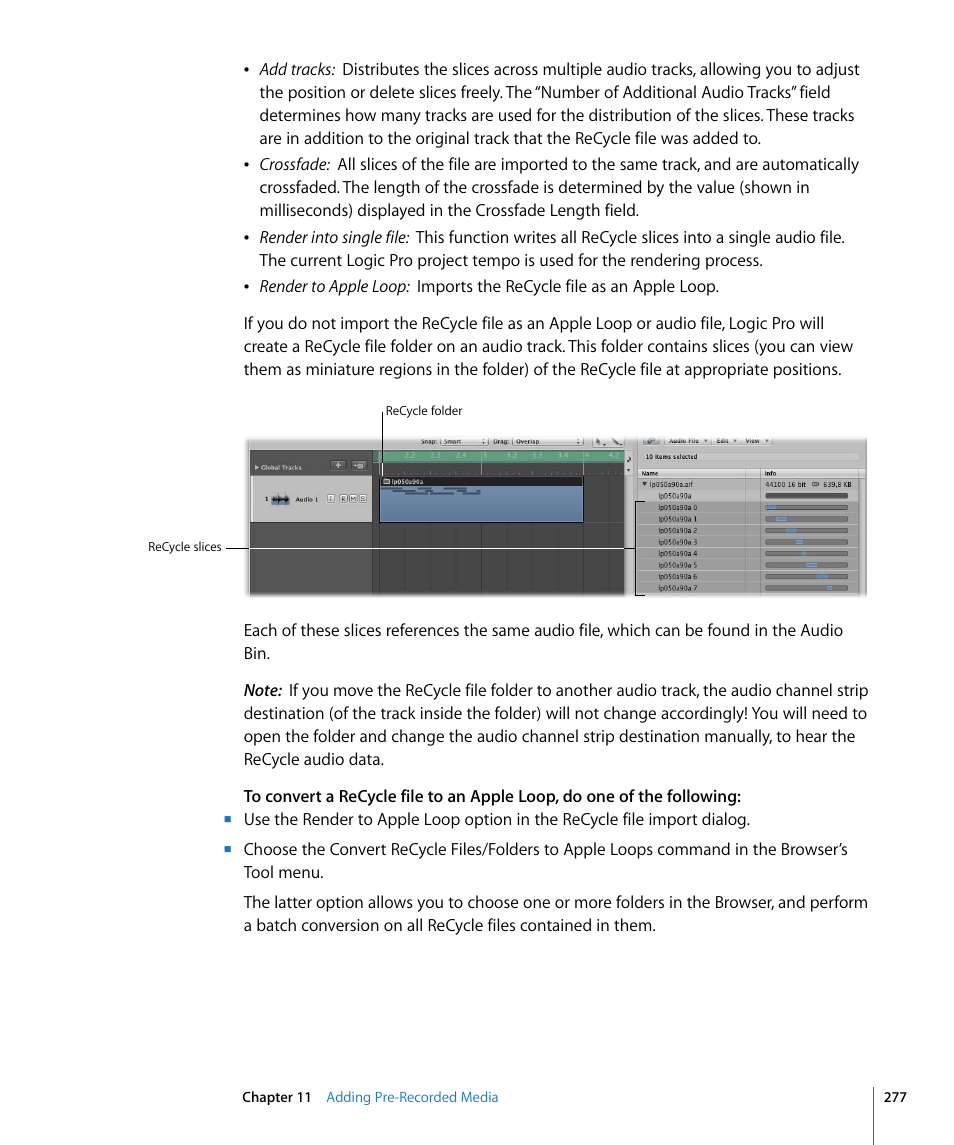 Apple Logic Pro 8 User Manual | Page 277 / 1030