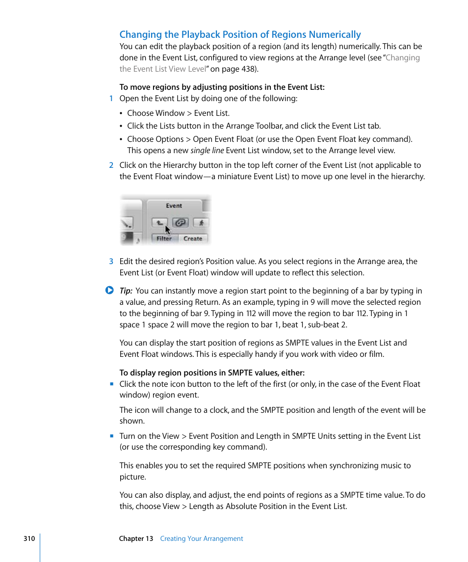 Apple Logic Pro 8 User Manual | Page 310 / 1030