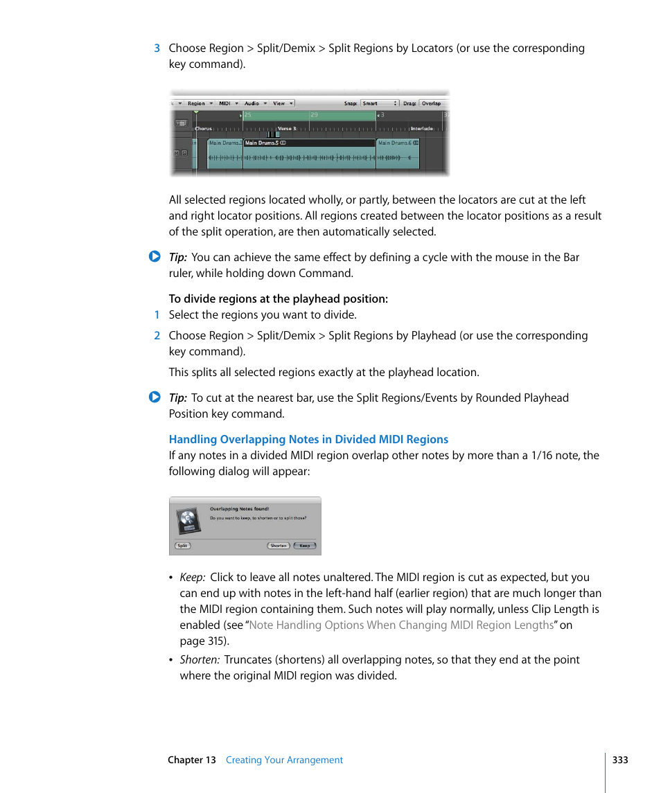 Apple Logic Pro 8 User Manual | Page 333 / 1030