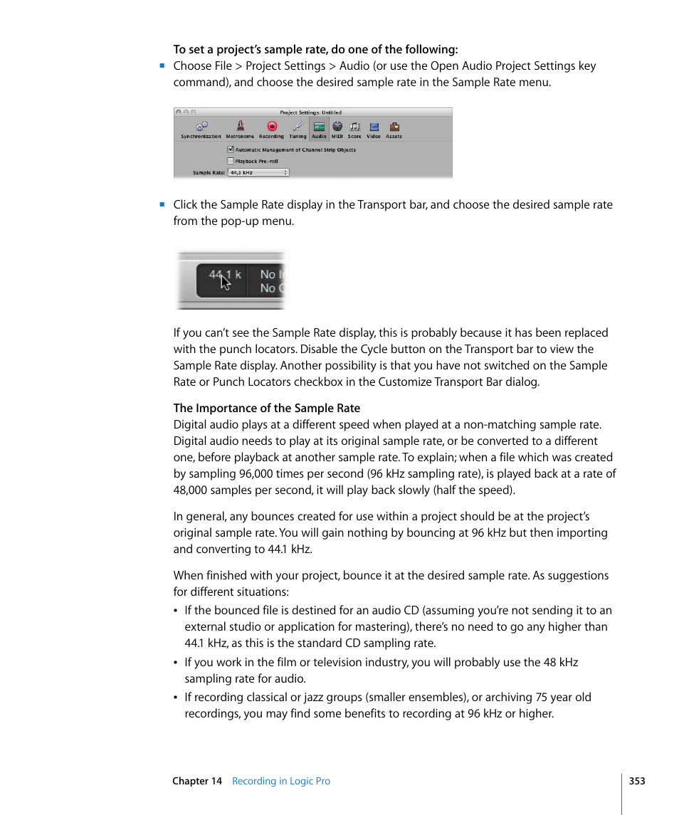 Apple Logic Pro 8 User Manual | Page 353 / 1030